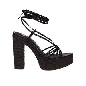*NWOT Paige Carson Braided Ankle-Wrap Platform Espadrilles - Sz 10